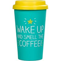 Happy Jackson 'Wake Up And Smell The Coffee' Thermal Mug, Green