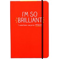Happy Jackson A6 'I'm So Brilliant' Notebook, Red