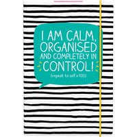 Happy Jackson A5 'In Control' Notebook, Black / White