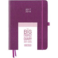 Mum's Office Big Family School Year Academic Diary 2017/2018, Plum