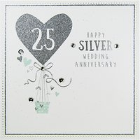 Carte Blanche Silver Anniversary Greeting Card