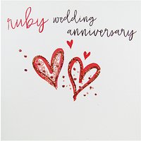 Belly Button Designs Ruby Wedding Anniversary Greeting Card