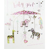 Woodmansterne Mobile Baby Girl Greeting Card