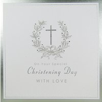 Mint Christening Day With Love Greeting Card