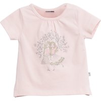 Wheat Baby Floral Friends T-Shirt, Coral Pink