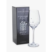 Dartington Crystal Glitz Wine Glass, Single, Clear