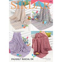 Sirdar Snuggly Rascal DK Baby Blanket Knitting Pattern, 4770