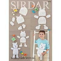 Sirdar Snuggly Spots DK Baby Accessories And Toy Knitting Pattern, 4745