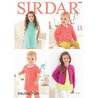 Sirdar Snuggly DK Children's Dress And Cardigan Knitting Pattern, 4748