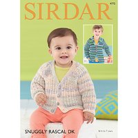 Sirdar Snuggly Rascal DK Baby Cardigan Knitting Pattern, 4772