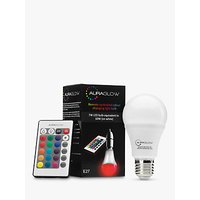 Auraglow 7W ES A60 LED Bulb And Remote Control, Multi
