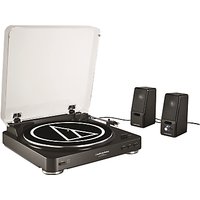 Audio-Technica AT-LP60 Turntable With Active Speakers, Black