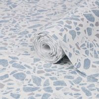 Contour Granito Blue Tile Gloss Wallpaper