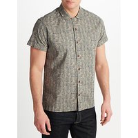 JOHN LEWIS & Co. Multi Palm Print Short Sleeve Shirt, Natural