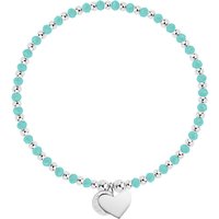 Joma Wisdom Heart Charm Bracelet, Turquoise/Silver