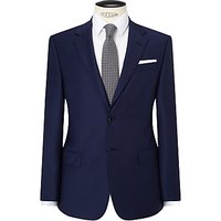 John Lewis Sharkskin Super 120s Wool Regular Fit Suit Jacket, Blue