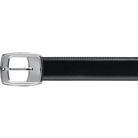 Montblanc Star Rectangular Pin Buckle Reversible Leather Belt, One Size, Black/Brown