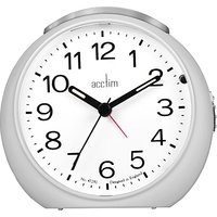 Acctim Abella Alarm Clock, Silver