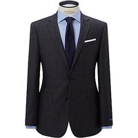 John Lewis Ermenegildo Zegna Super 160s Wool Check Half Canvas Tailored Suit Jacket, Charcoal