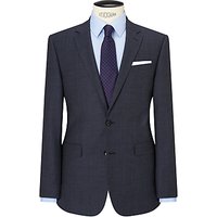 John Lewis Textured Super 100s Wool Tailored Suit Jacket, Ink Blue