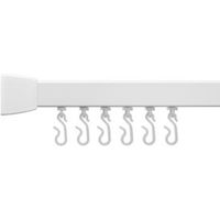 Croydex Slenderline Comes With 4-Way Fixed Size Options White Shower Curtain Rod (L)1800mm