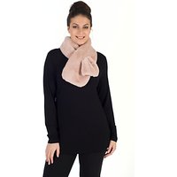 Chesca Satin Lined Faux Fur Tippet Scarf, Pink