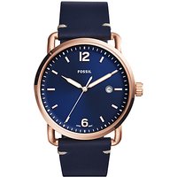 Fossil Men's Commuter Date Leather Strap Watch