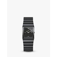 Rado R21702702 Women's Diamond Ceramic Bracelet Strap Watch, Black