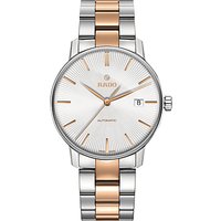 Rado R22860022 Unisex Coupole Classic Automatic Date Two Tone Bracelet Strap Watch, Silver/Rose Gold