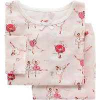 Cath Kids Children's Ballerina Print Jersey Pyjamas, Pink