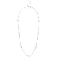 Claudia Bradby Freshwater Pearl Coin Chain Necklace, White