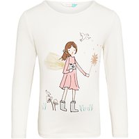 John Lewis Girls' Fairy Print T-Shirt, Gardenia