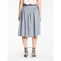 AND/OR Full Midi Skirt, Chambray Blue