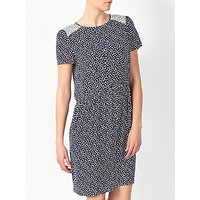 Collection WEEKEND By John Lewis Sketchy Hearts Dress, Navy/Cream