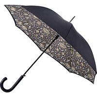 Morris & Co Bloomsbury-2 Lodden Pure Walking Umbrella, Black/Grey