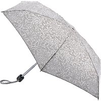 Morris & Co Merton Tiny Leaf Print Umbrella, Grey