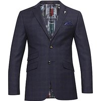 Ted Baker Dahlj Wool Check Tailored Suit Jacket, Blue