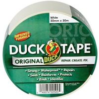 Duck White Cloth Tape (L)50M (W)50mm Pack Of 6