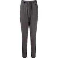 Pure Collection Skyler Sporty Silk Trousers, Pewter