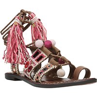 Sam Edelman Gretchen Pom Ankle Strap Sandals, Caramel