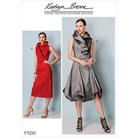 Vogue Women's Princess Seam Dress With Shaped Stand Collar Sewing Pattern, 9241