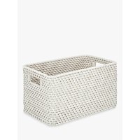 John Lewis Croft Collection Rattan Basket, White
