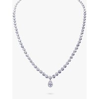Ivory & Co. Limelight Graduating Cubic Zirconia Pave Necklace, Silver