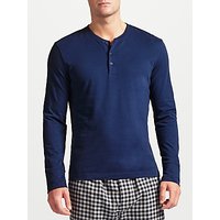 John Lewis Long Sleeve Henley T-Shirt, Navy