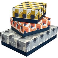 Orla Kiely Animals Storage Boxes, Pack Of 3