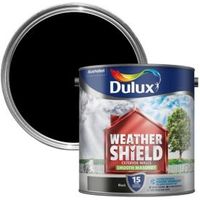 Dulux Weathershield Black Matt Masonry Paint 2.5L