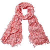 Pure Collection Animal Print Scarf, Red
