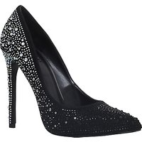 Carvela Gretal Occasion Embellished Stiletto Court Shoes, Black Comb