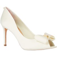 Ted Baker Tie The Knot Alifair Peep Toe Bow Sandals, Cream