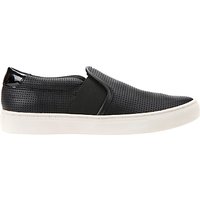 Geox Trysure Leather Slip On Trainers, Black